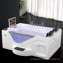 Indoor Double Seat Surfing Massage Safety Acrylic Whirlpool Bathtub Design